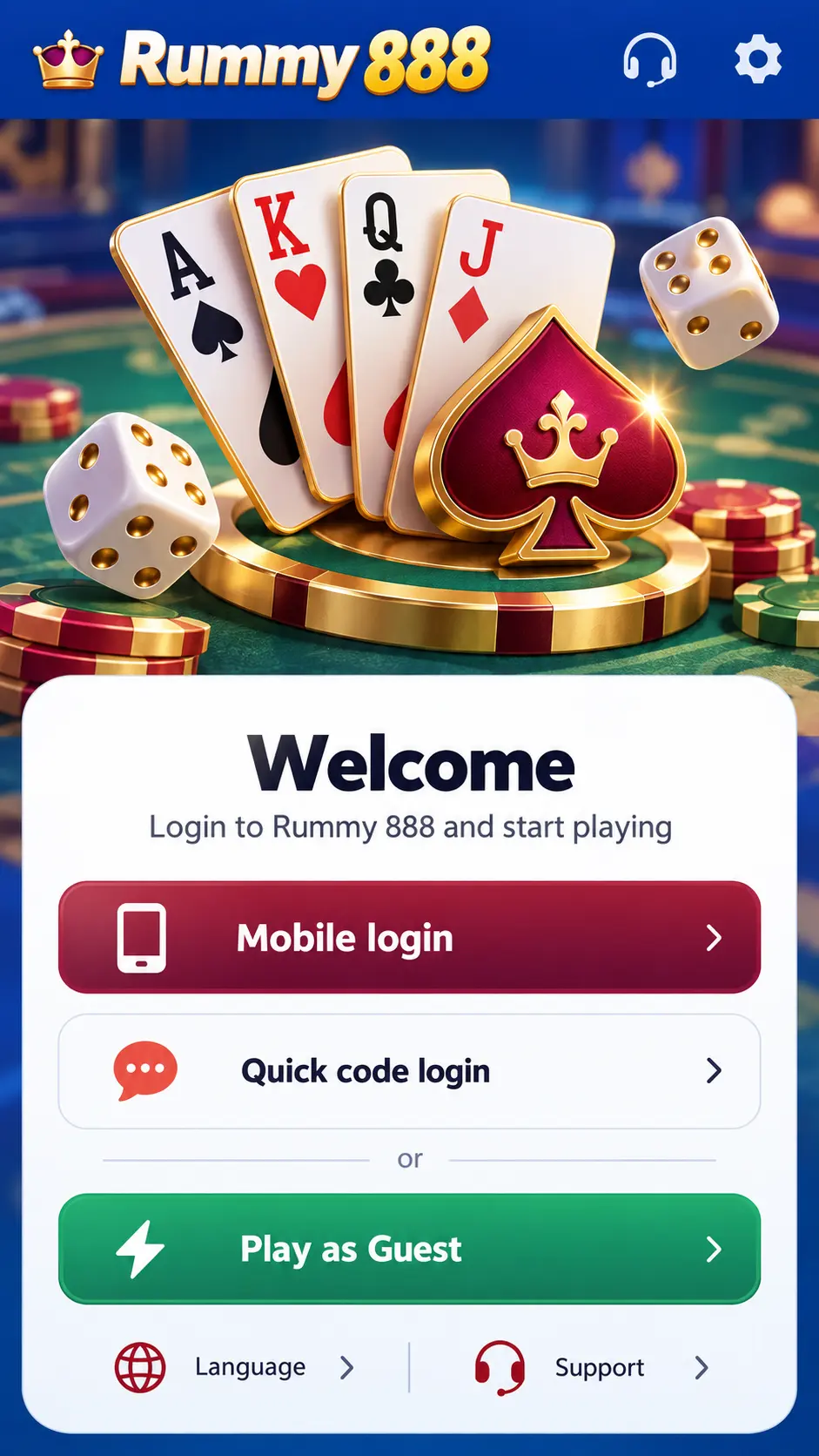Rummy 888 — sign in